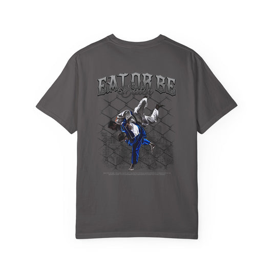 EAT OR BE EATEN TEE GRAY