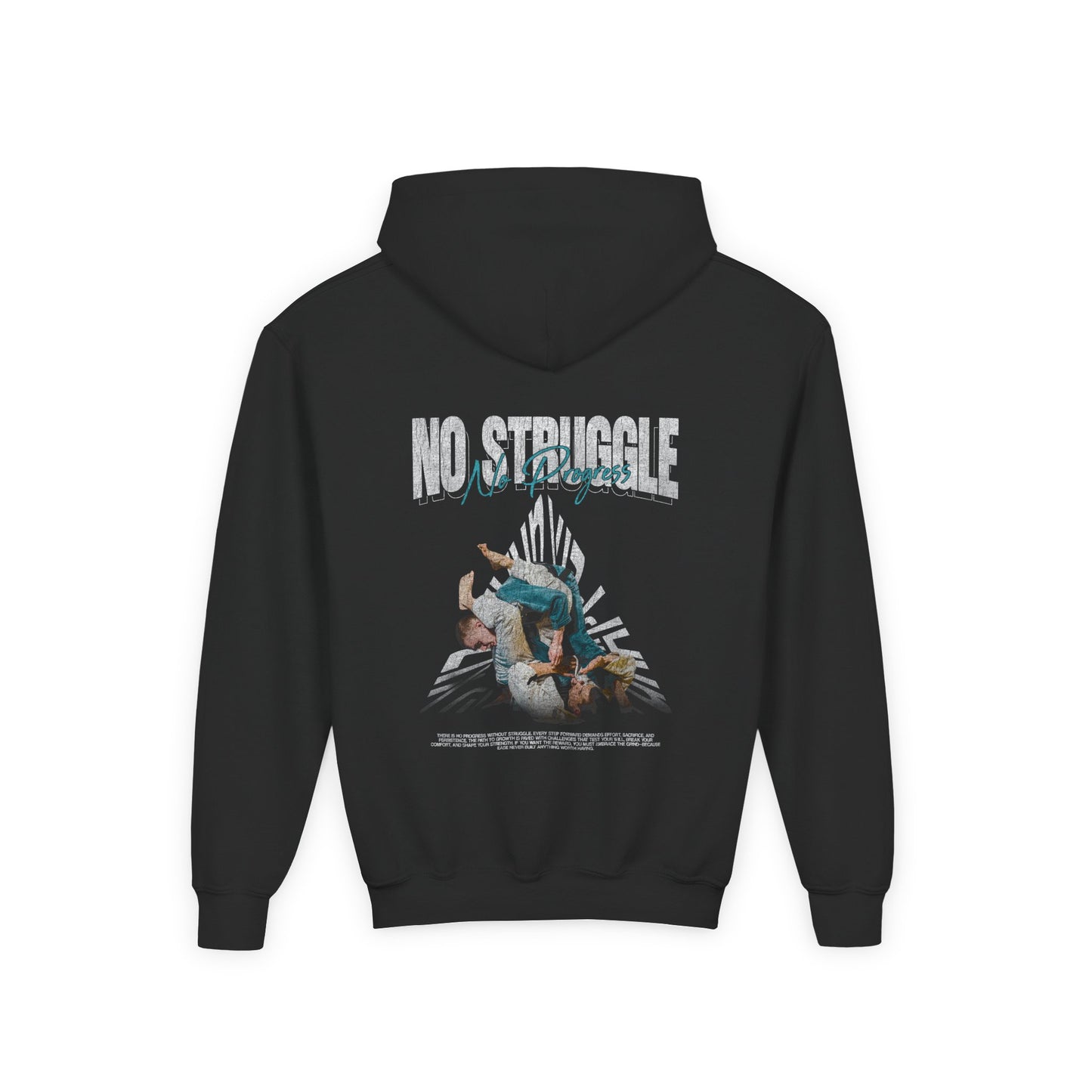 NO Struggle NO Progress BLACK KIDS HOODIE