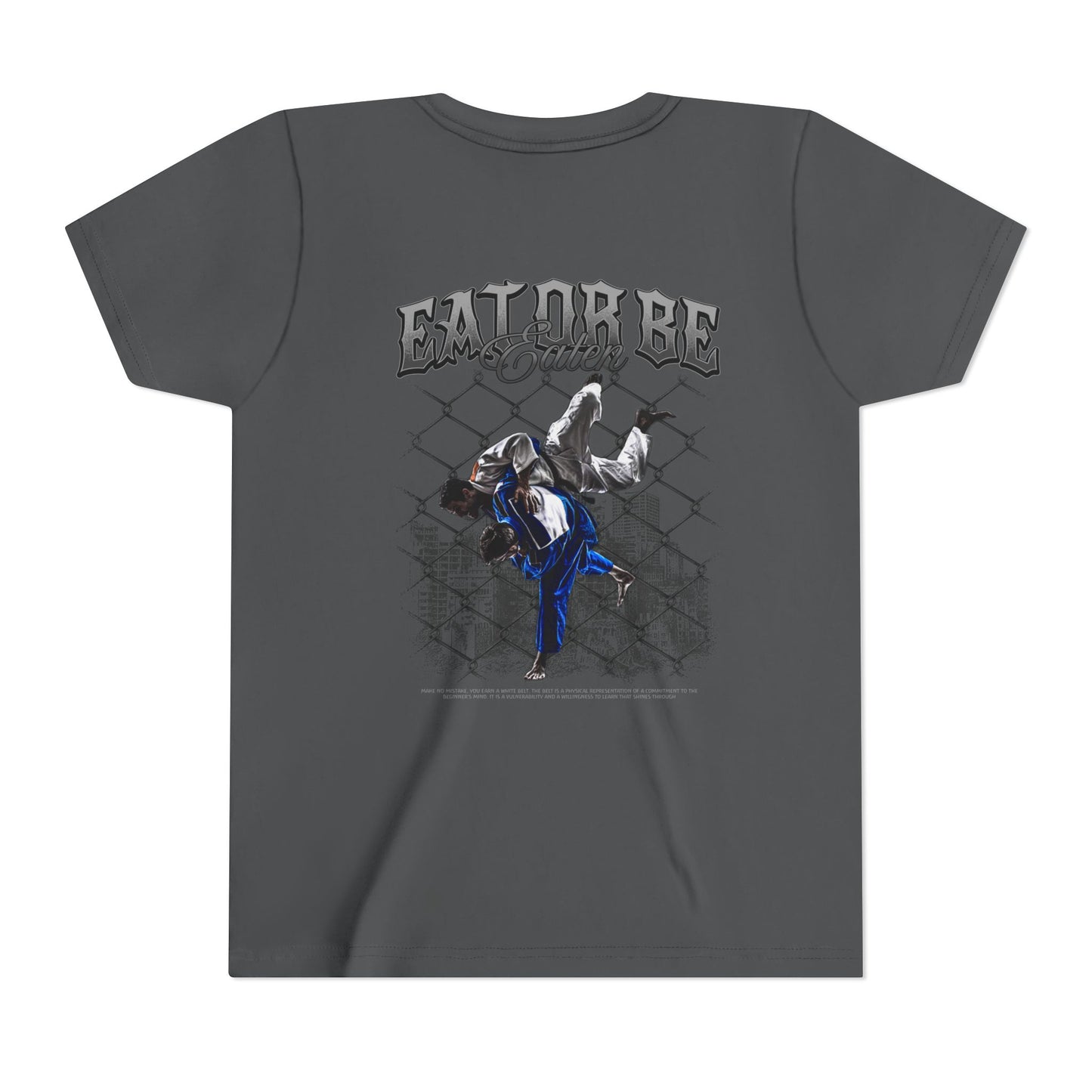 EAT OR BE EATEN GRAY KIDS TEE